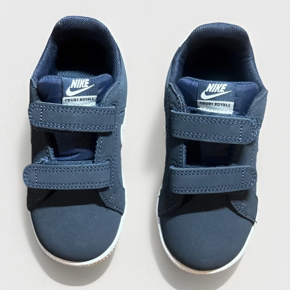 NEW Nike Toddler (TDV) Court Royale NAVY WHITE (833537 400) All Day Sneaker